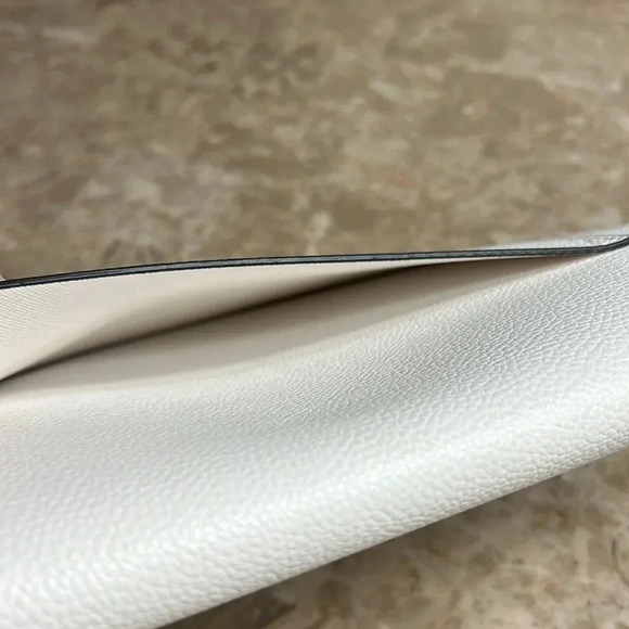 white slim purse wristlet ,grommets,envelope pouch wristlet , clutch, - Picture 12 of 17